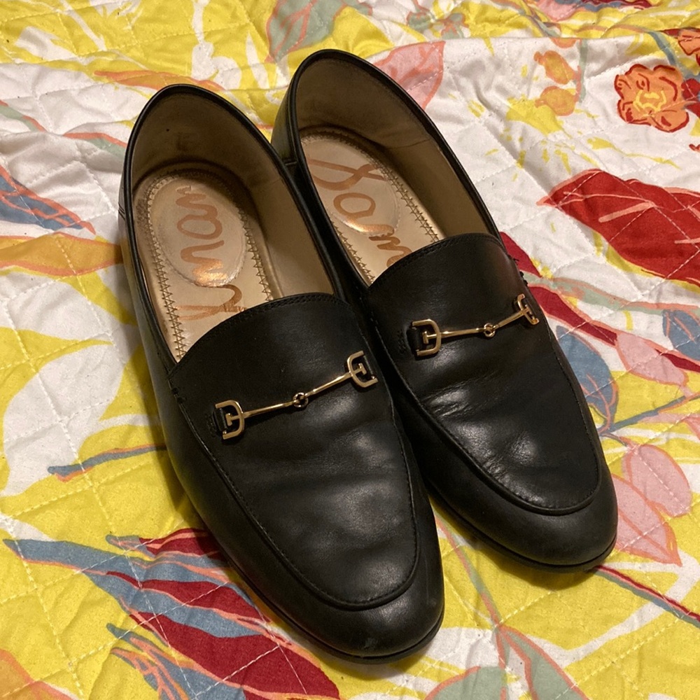 Black loafers